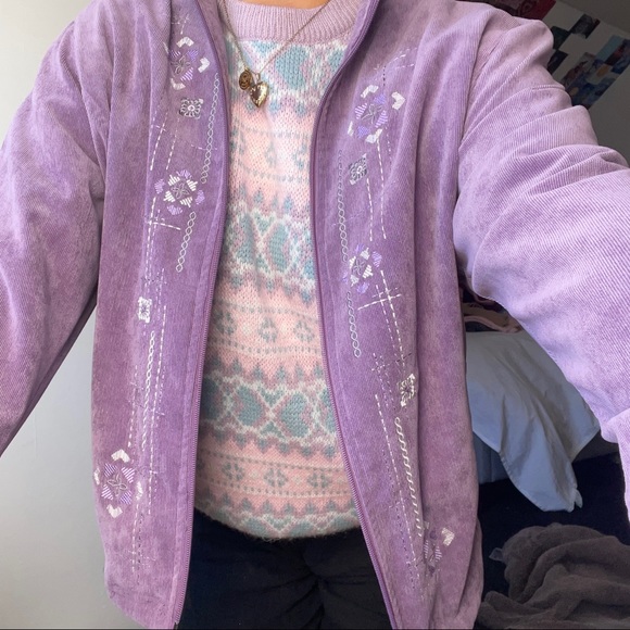 Vintage purple zip up - Picture 2 of 3